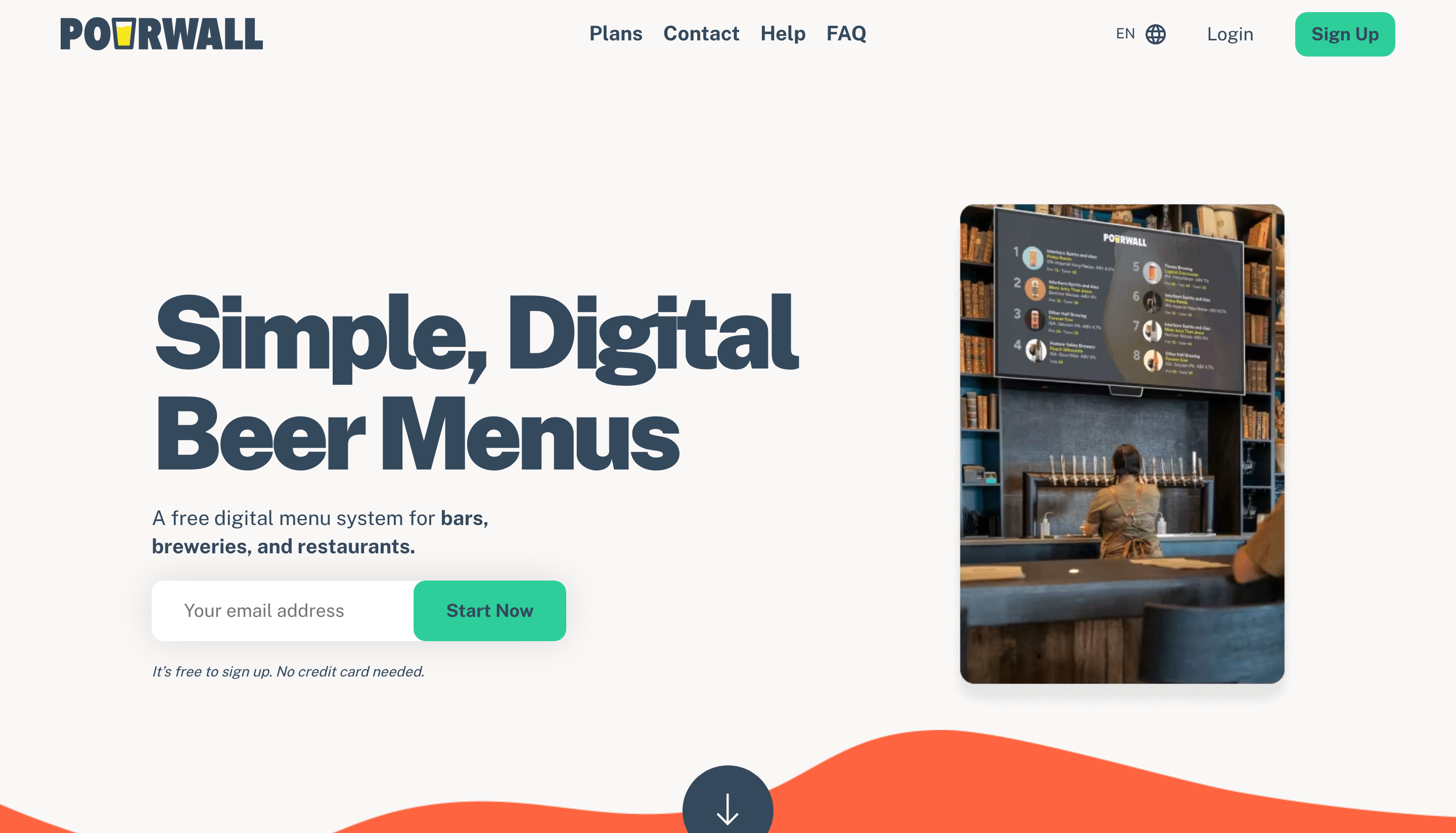 Pourwall screenshot